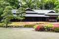 Japanese traditional house in a park of Tokyo Royalty Free Stock Photo