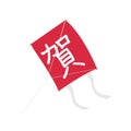 Japanese traditional kite vector illustration for new year`s greeting card design etc