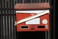 Japanese traditional letter box in red and white Royalty Free Stock Photo