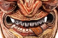 Japanese traditional mask mouth Royalty Free Stock Photo