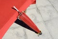 Japanese traditional red umbrella Royalty Free Stock Photo