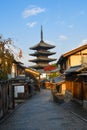 Japanese Traditional Street view of kyoto city Royalty Free Stock Photo