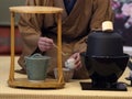 Japanese traditional tea ceremony Chanoyu. Royalty Free Stock Photo