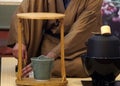 Japanese traditional tea ceremony Chanoyu. Royalty Free Stock Photo