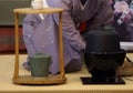 Japanese traditional tea ceremony Chanoyu. Royalty Free Stock Photo