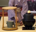 Japanese traditional tea ceremony Chanoyu. Royalty Free Stock Photo