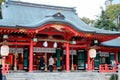 Japanese traditional temple with golden red roof in Kyoto, Japan Royalty Free Stock Photo