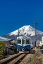 Japanese traditional train on Mt Fuji