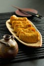 Japanese traditional type of sushi Inari-zushi Royalty Free Stock Photo