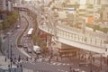 Japanese Traffics and highway in the morning Royalty Free Stock Photo