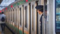 Japanese train conductor
