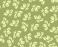 Japanese Tropical Green Leaf Vector Seamless Pattern