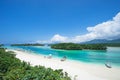 Japanese tropical island beach with clear lagoon water, Ishigaki Royalty Free Stock Photo