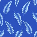 Japanese Tropical Leaf Vector Seamless Pattern
