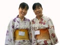 Japanese twins Royalty Free Stock Photo