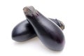 Japanese two fresh eggplants Royalty Free Stock Photo