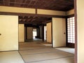 Japanese typical old house with tatami mats and wide spaces