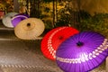 Japanese umbrella in Kyoto, Japan. Image of Japanese culture. Royalty Free Stock Photo