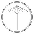 Japanese umbrella. Vector illustration decorative design Royalty Free Stock Photo