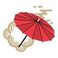 japanese umbrella. Vector illustration decorative design Royalty Free Stock Photo