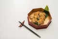 Japanese unagi sushi on green on Japanese premium box