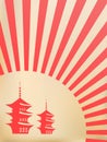 Japanese vector background Royalty Free Stock Photo