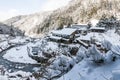 Japanese village Yudanaka in winter, Nagano Prefecture, Japan