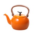 Japanese vintage teapot on white background