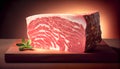 Japanese Wagyu A5 beef with high-marbled Background texture. Kobe wagyu beef premium product. Generative AI, illustration Royalty Free Stock Photo