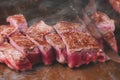 Japanese wagyu beef steak teppanyaki Royalty Free Stock Photo