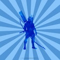 A Japanese Warrior, Archer, Samurai Royalty Free Stock Photo