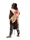 Japanese warrior isolation Royalty Free Stock Photo