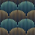 Japanese wave seamless pattern, seamless lines print, geometric Royalty Free Stock Photo