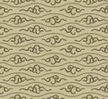 Japanese Wavy Loop Line Vector Seamless Pattern Royalty Free Stock Photo