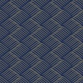 Japanese Weaving Wave Plaid Vector Seamless Pattern