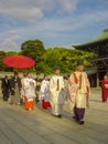 Japanese wedding procession, Tokyo, Japan Royalty Free Stock Photo