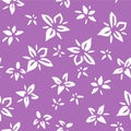 Japanese White Orchid Fall Vector Seamless Pattern Royalty Free Stock Photo
