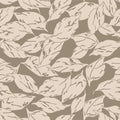 Japanese Wild Leaf Vector Seamless Pattern