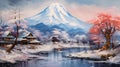 Japanese Winter Landscape: A Masterpiece By Drake