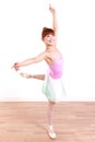 Japanese woman dances ballet Royalty Free Stock Photo