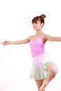 Japanese woman dances ballet Royalty Free Stock Photo