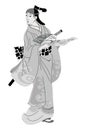 Japanese woman in national dress.