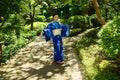 Japanese Woman Wearing Yukata