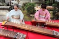 Japanese women playing the traditional instrument Royalty Free Stock Photo