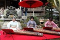 Japanese women playing the traditional instrument Royalty Free Stock Photo