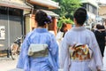 Japanese women wearing Yukata