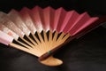 Japanese wood and paper hand fan