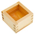 Japanese wooden box masu with sake