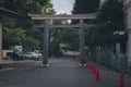 Japanese wooden gate, city of Tokyo Japan