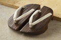 Japanese wooden geta Royalty Free Stock Photo